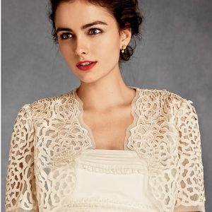 BHLDN Silk Floral Bridal Bolero Cover-Up